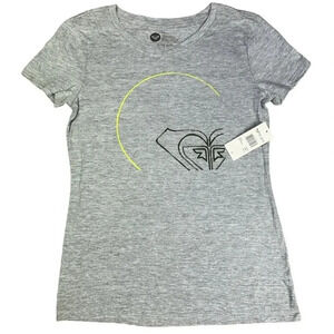 ROXY Women's T-Shirt Cotton Gray Tee Carson Heart New